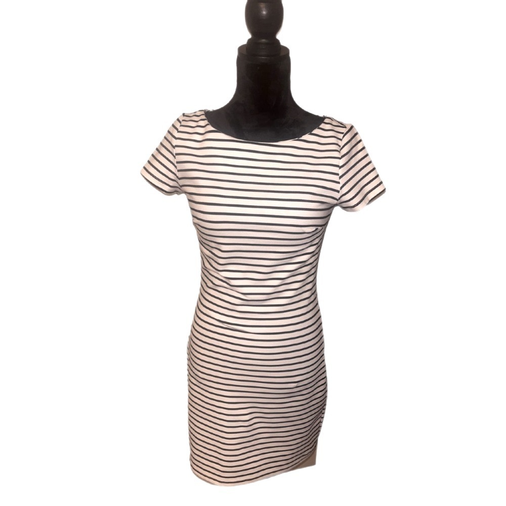 Sugarlips Black and White Striped Mini Dress- extra small - Picture 1 of 5